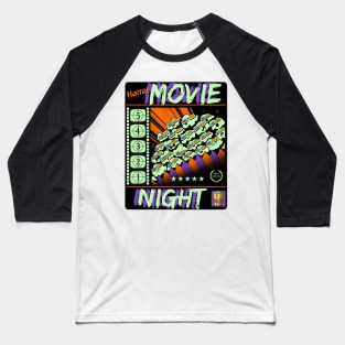 Horror Movie Night Baseball T-Shirt